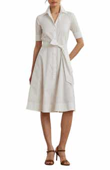Cotton Blend Shirtdress