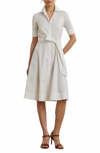Cotton Blend Shirtdress