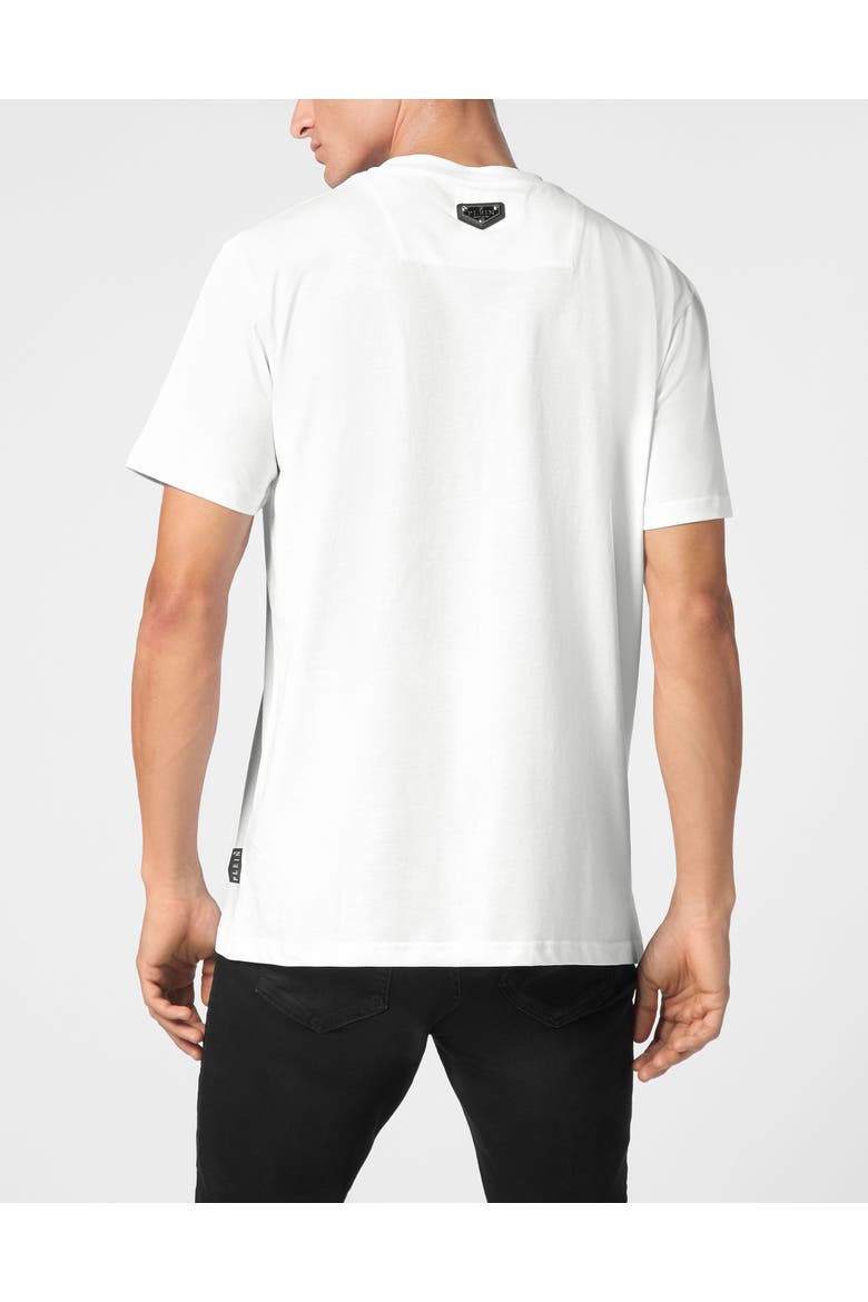 T-Shirt Round Neck Ss Crystal Monster Men, Alternate, color, white