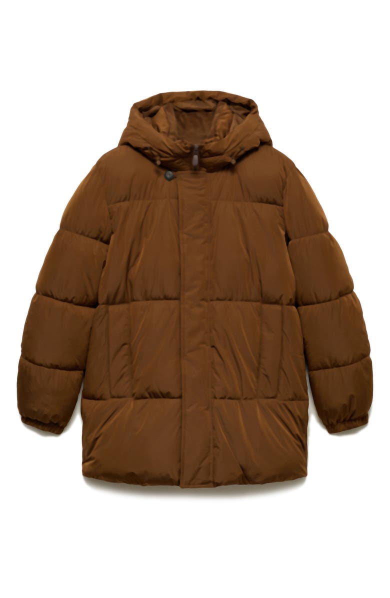 MANGO Quilted Water Repellent Hooded Jacket, Alternate, color,
