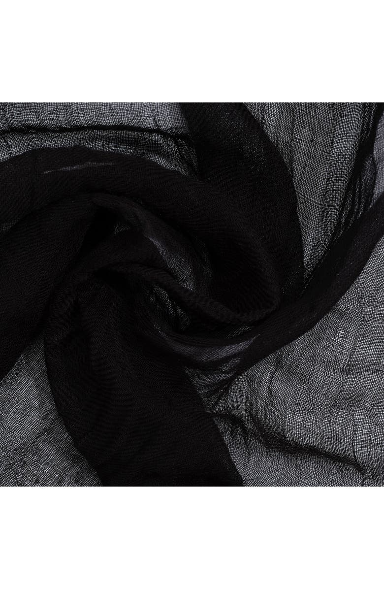 Echo Essential Modal-Silk Blend Crinkle Wrap, Alternate, color, Black