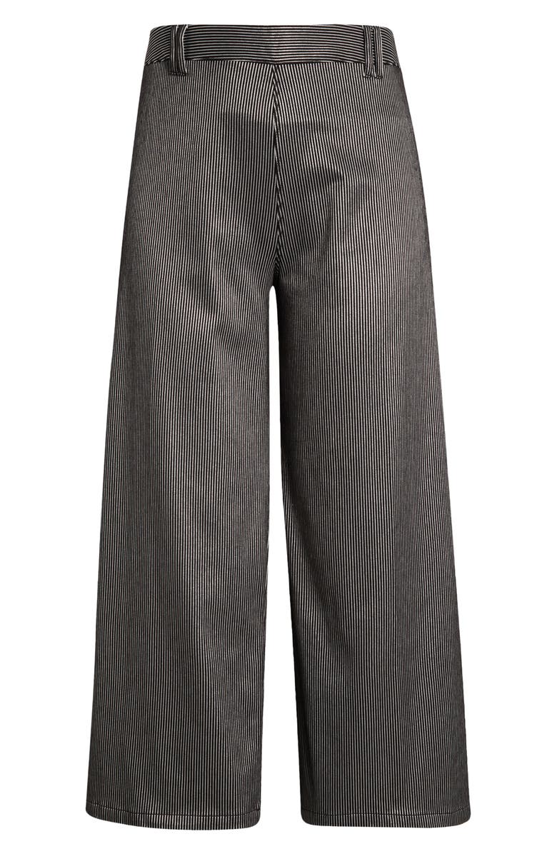 Lysse Darlene Stripe High Waist Wide Leg Pants, Alternate, color, Black Sheen Line