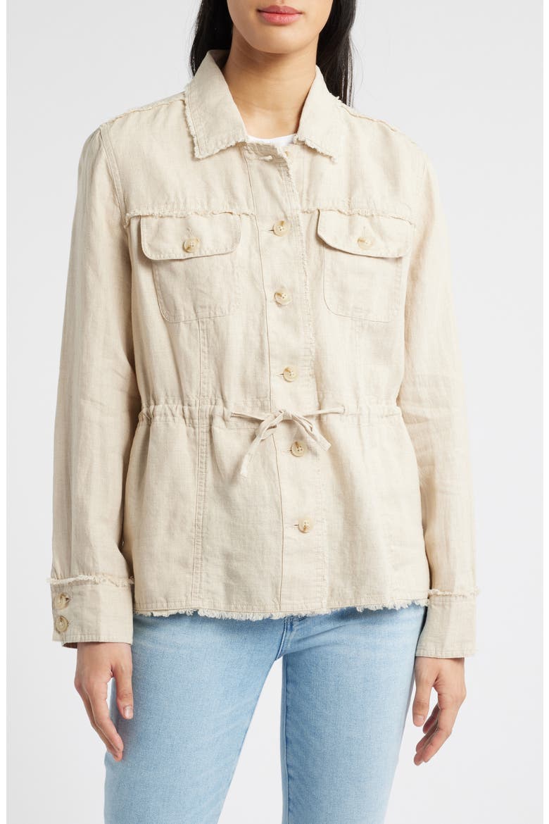 Two Palms Linen Utility Jacket, Alternate, color, NATURAL