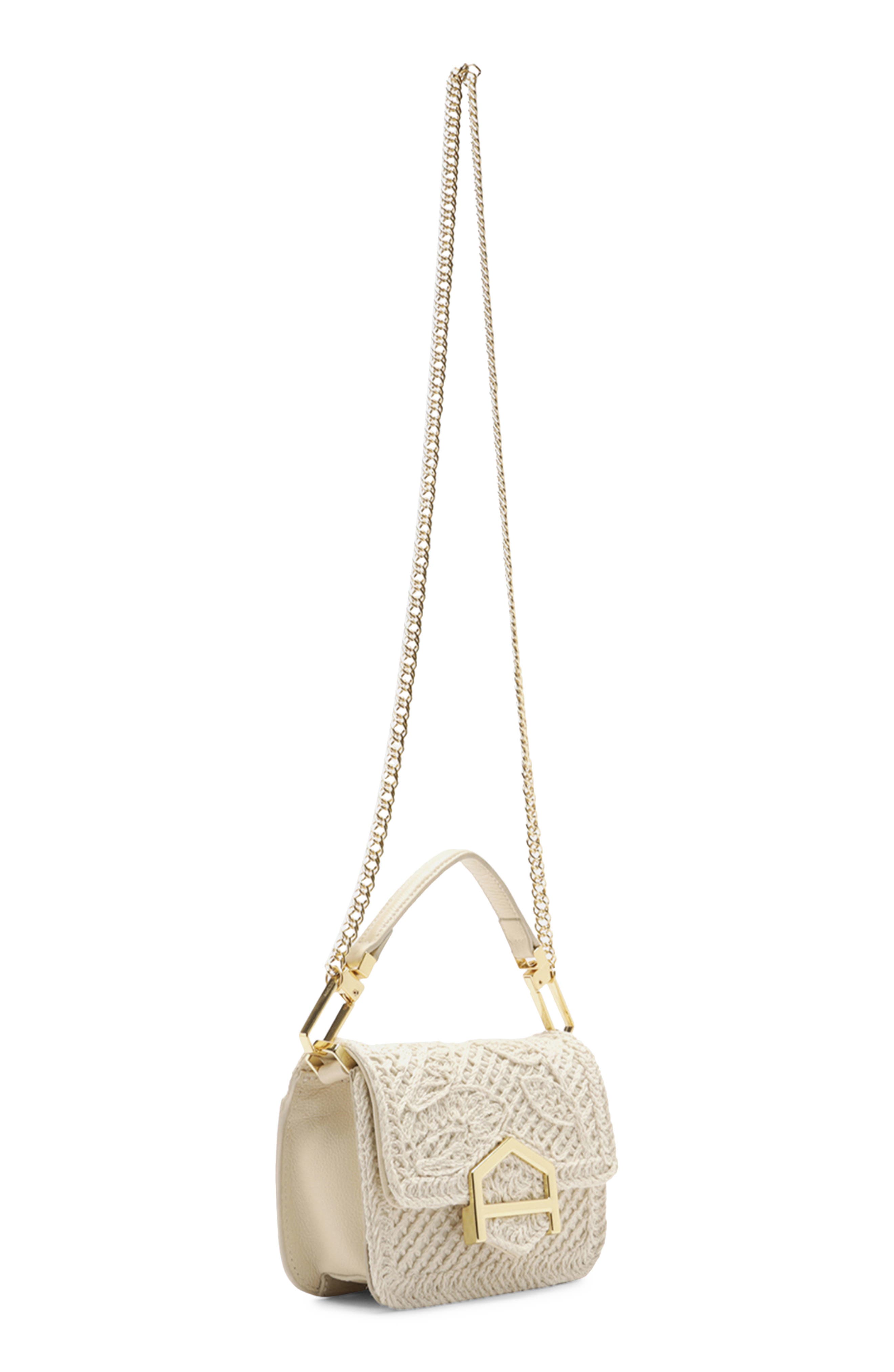 Arezzo Lucy Small Open Stitch Crossbody Bag, Alternate, color, Panacota/ Cru