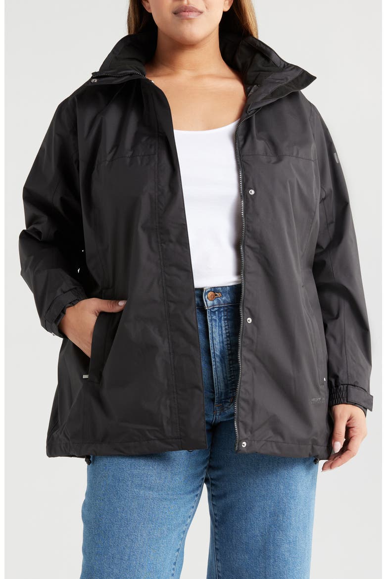 Aden Waterproof with Stowaway Hood, Main, color, BLACK