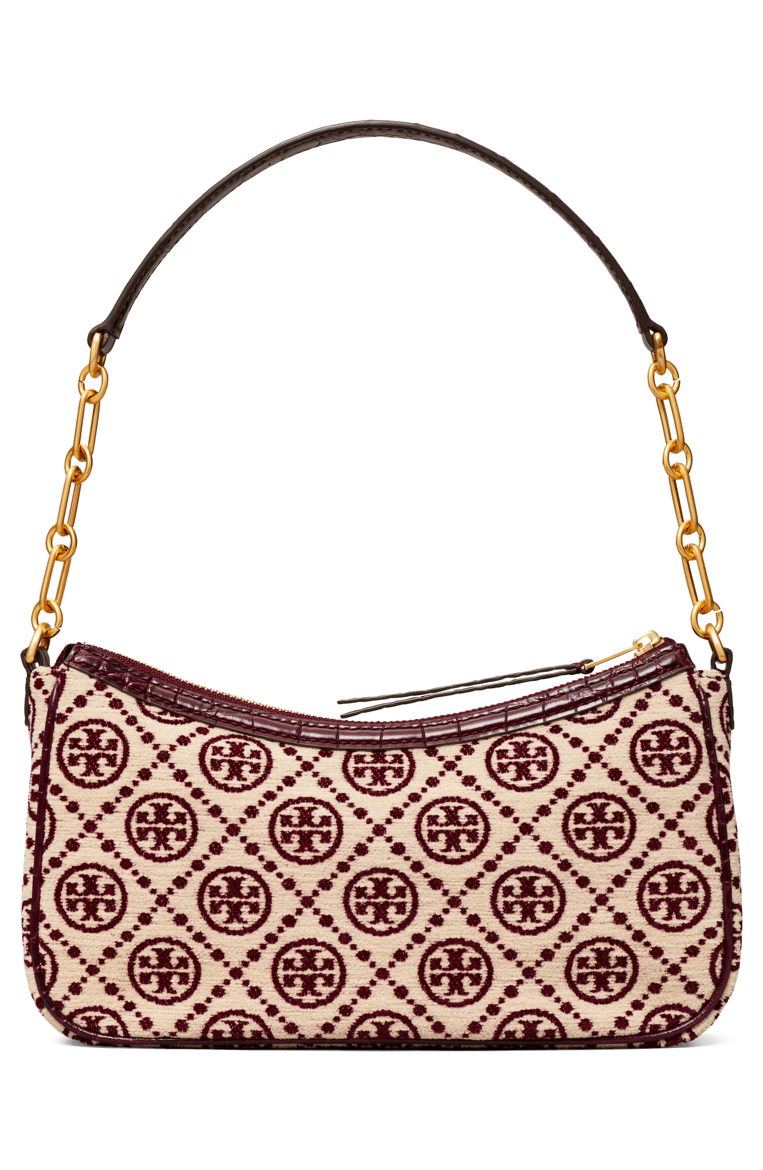 Tory Burch T Monogram Chenille Studio Shoulder Bag, Alternate, color, 