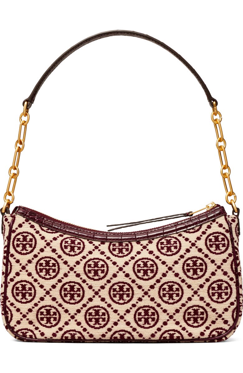 Tory Burch T Monogram Chenille Studio Shoulder Bag, Alternate, color,
