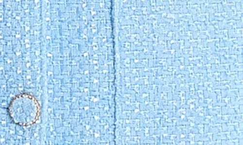 Endless Rose Sleeveless Tweed Minidress In Powder Blue