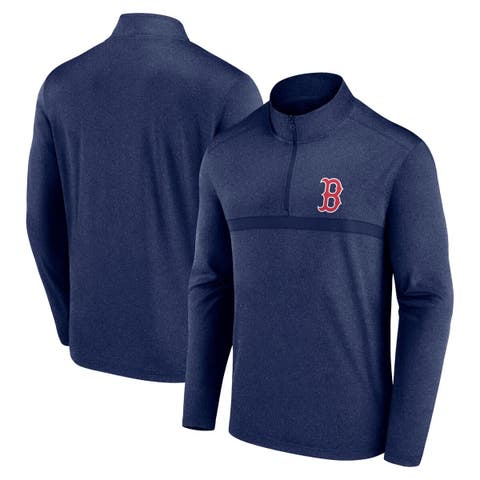 Men's Fanatics  Heather Navy Boston Red Sox Head-to-Head Quarter-Zip Pullover