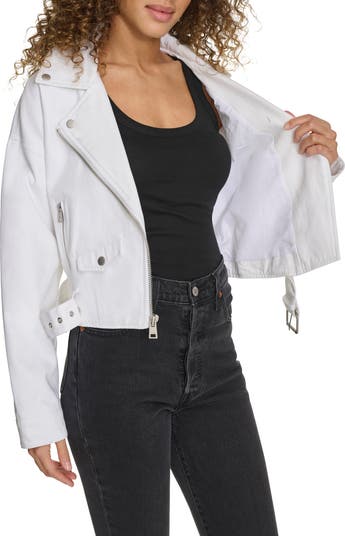 ジャケット・アウター NO MASS PROD Cropped Moto denim jacket Moto Madness Denim Jacket - Acid Wash Grey | Fashion Nova