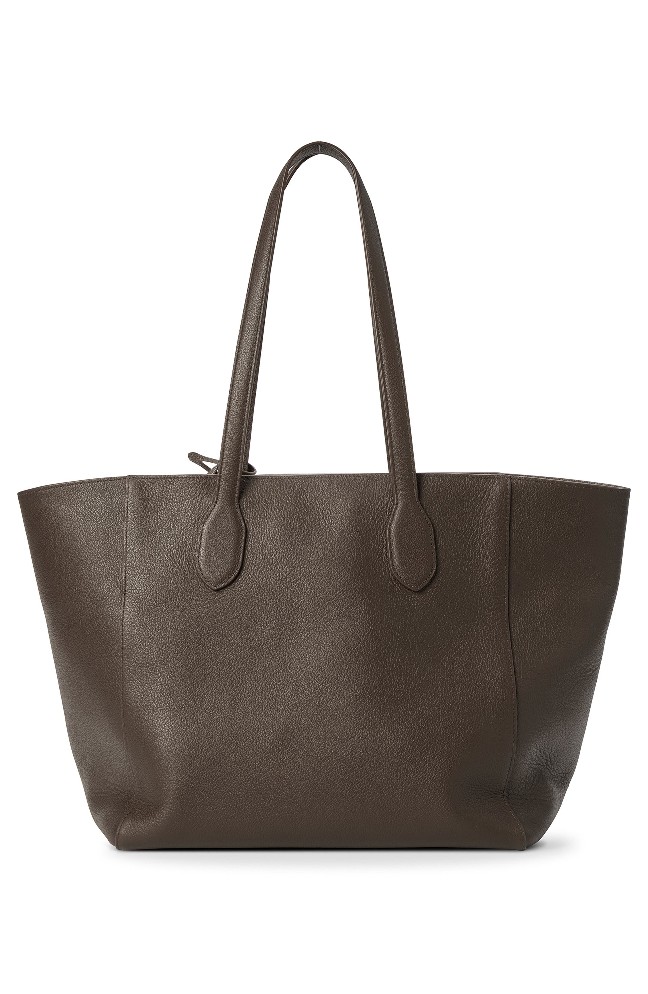 Runabout Pebble Leather Tote, Alternate, color, ESPRESSO