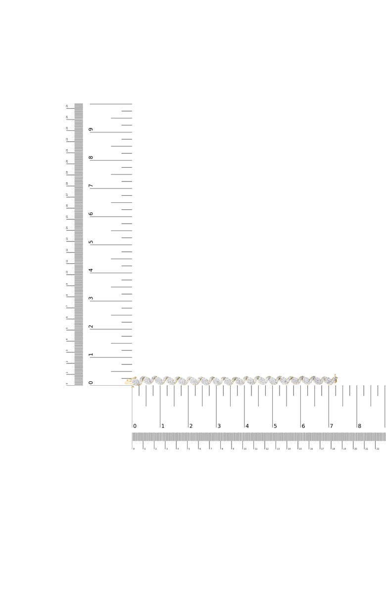 Haus of Brilliance 10k Yellow Gold 5.00 Cttw and Baguette-Cut Diamond Floral Link 7.25" Bracelet, Alternate, color, Yellow