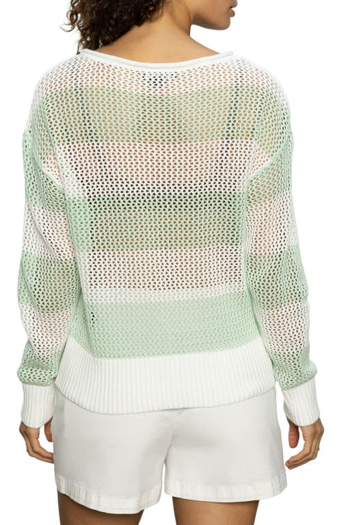 Sanctuary Open Knit Sweater In Green
