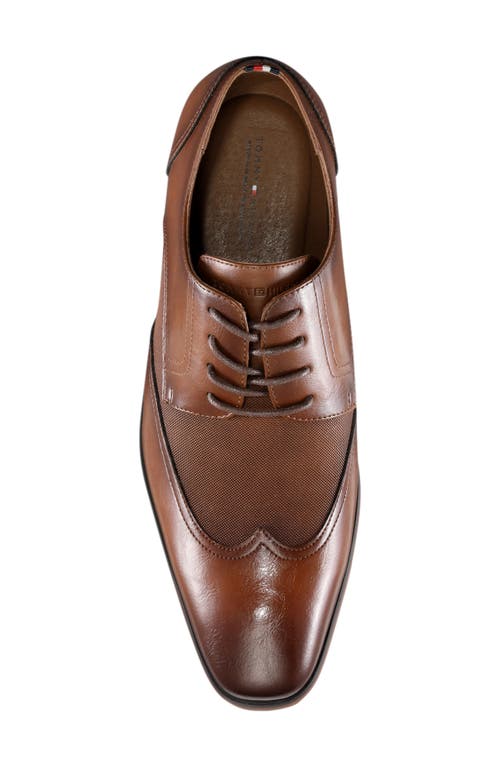 Tommy Hilfiger Sagent Wingtip Derby In Medium Brown