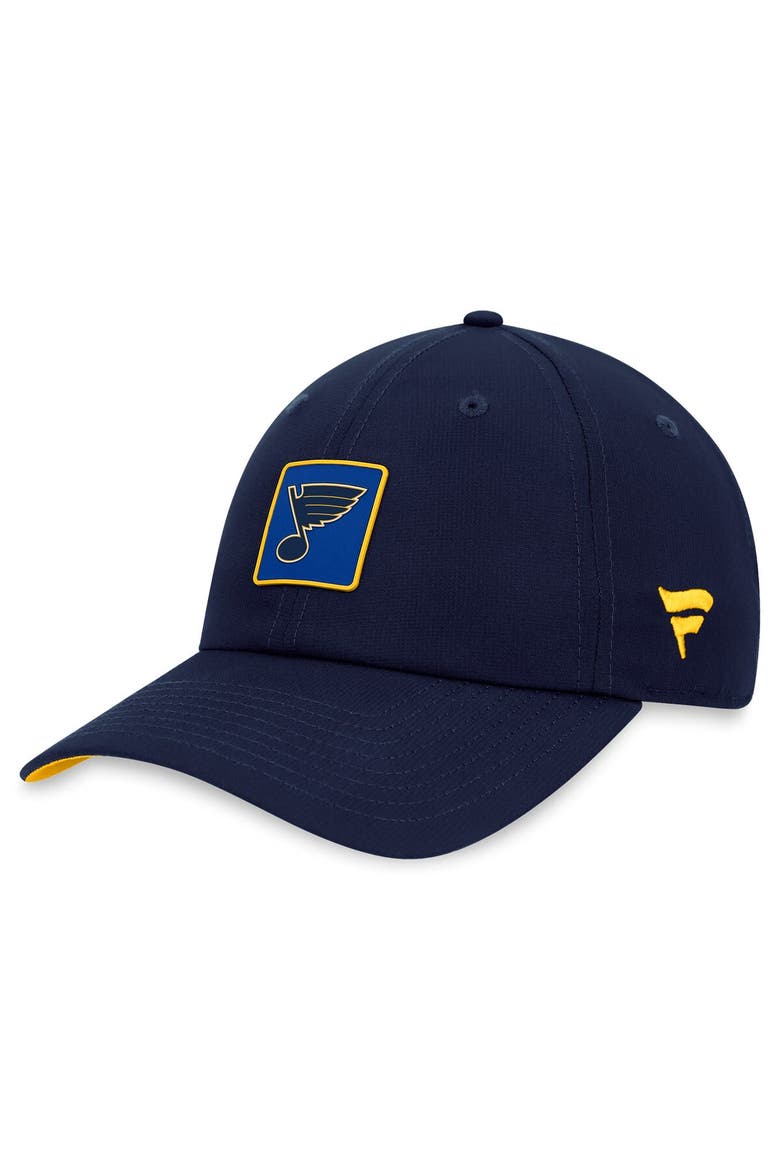 Men's Fanatics Branded  Navy St. Louis Blues Authentic Pro Rink Adjustable Hat, Main, color, Navy
