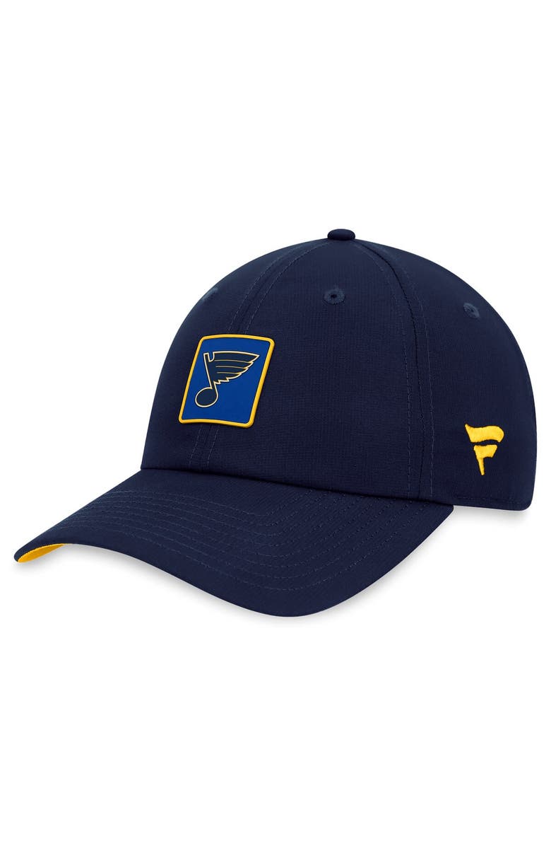 FANATICS Men's Fanatics Branded  Navy St. Louis Blues Authentic Pro Rink Adjustable Hat, Main, color, Navy