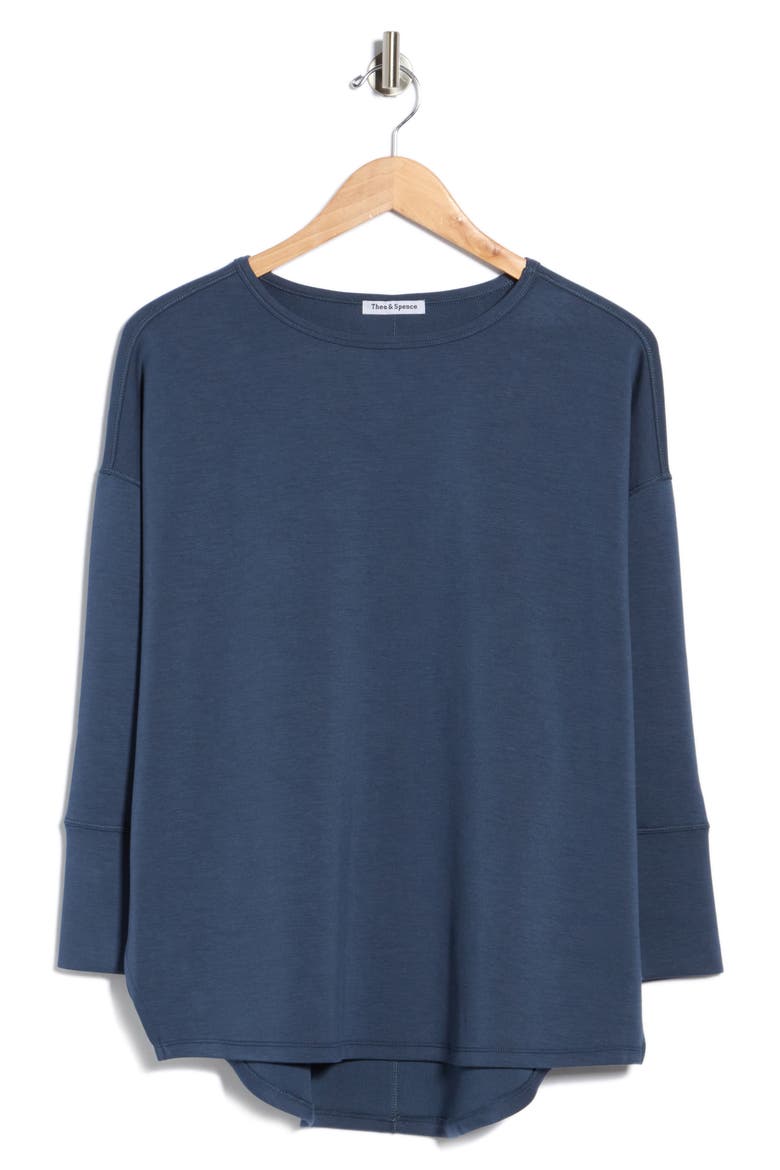 Boat Neck Top, Main, color, NAVY