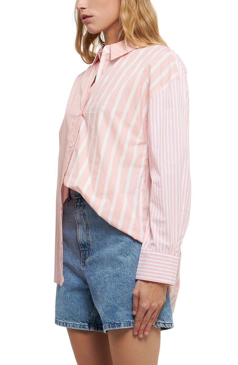 English Factory Mixed Stripe Shirt, Alternate, color,