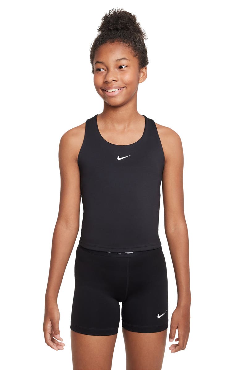 Nike Kids' Dri-FIT Sports Bra Tank, Alternate, color, 010 Black/White