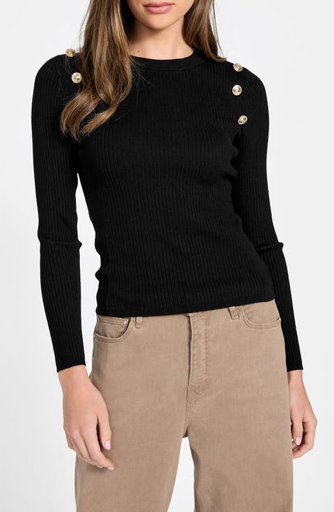 Vonn Button Detail Rib Sweater