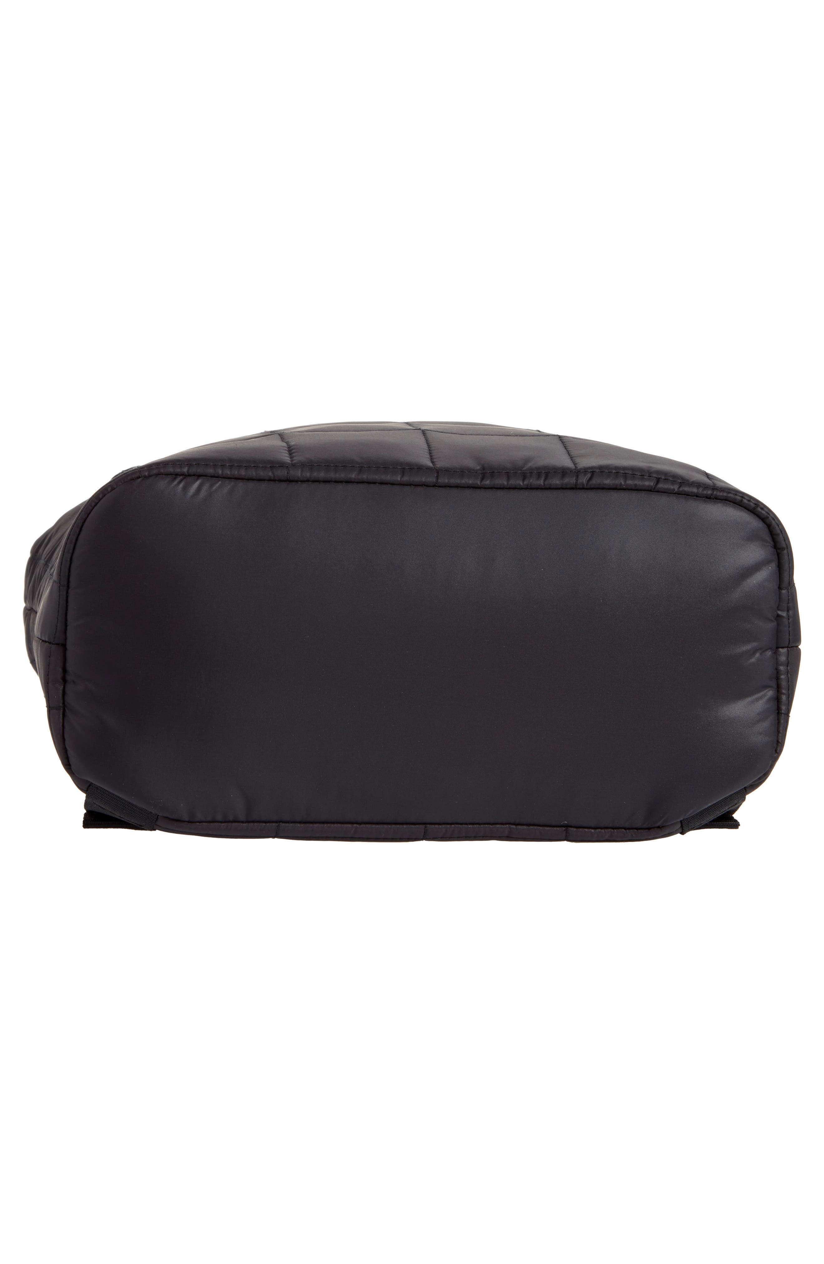 Adaya Puffy Quilted Backpack, Alternate, color, BLACK