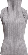 Victoria Beckham Draped Sleeveless Lambswool Blend Sweater