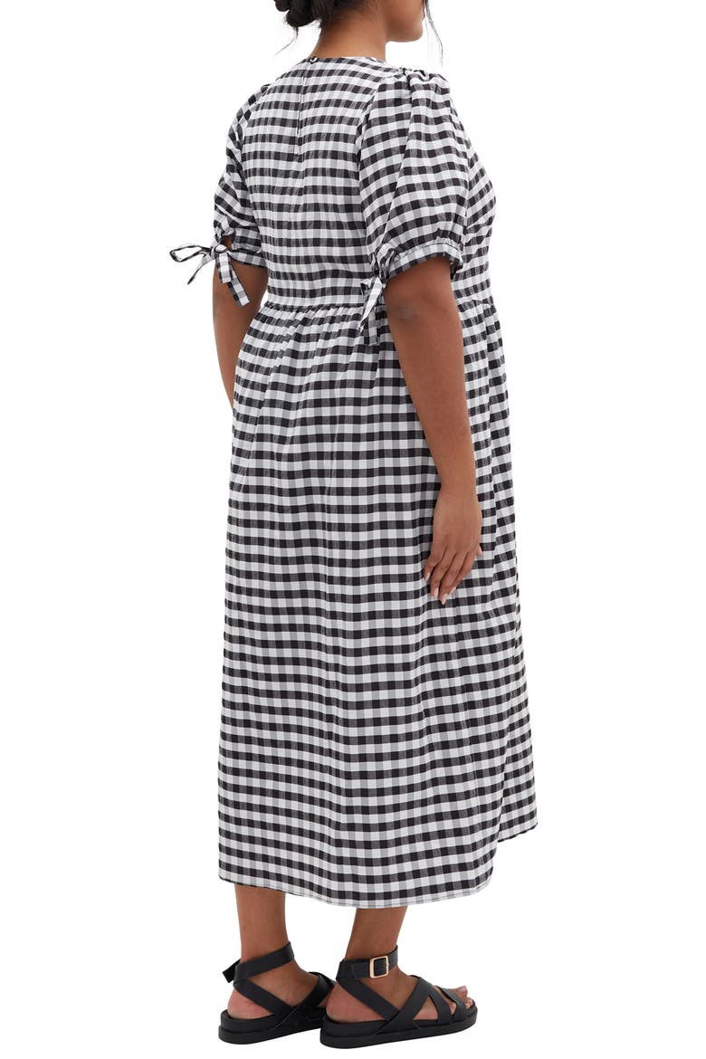Valley Check Maxi Dress, Alternate, color, BLACK GINGHAM