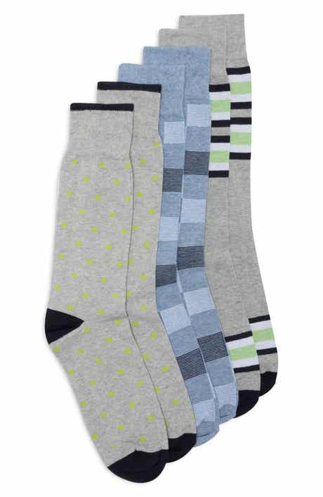 3-Pack Dot Check Stripe Dress Socks