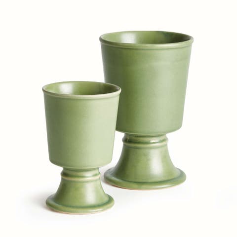 KELCY FOOTED CACHEPOTS Set of 2