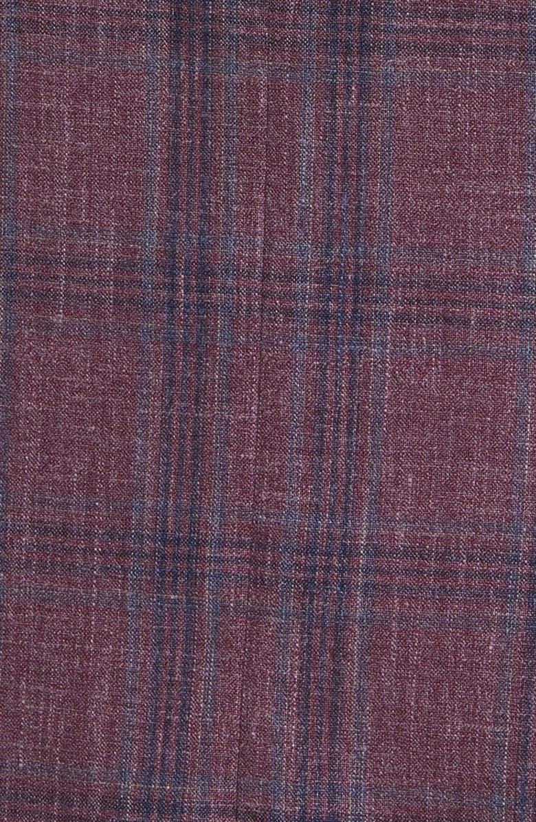 Jack Victor Midland Soft Constructed Plaid Wool & Silk Blend Sport Coat, Alternate, color, 