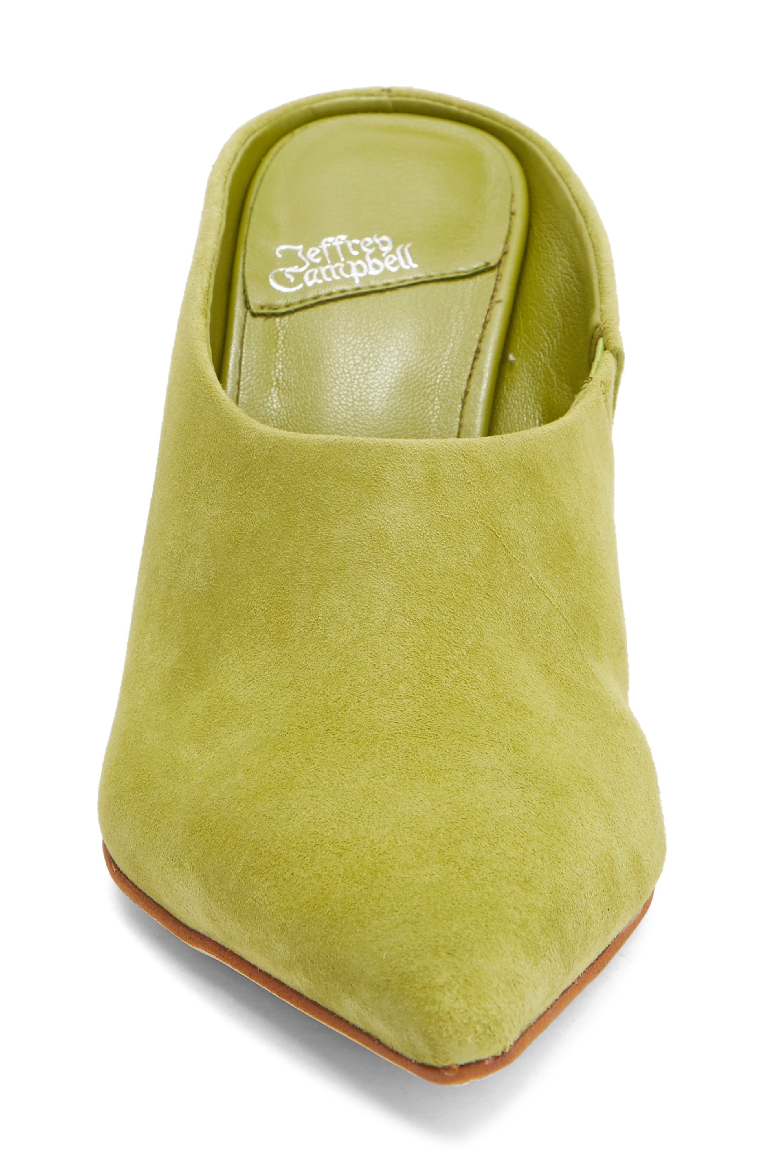 Vader Pointed Toe Mule, Alternate, color, CHARTREUSE SUEDE