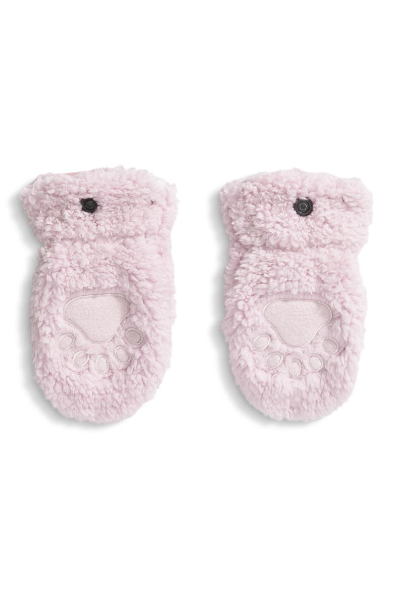 Baby Bear High-Pile Fleece Mittens, Alternate, color, PALE BLOSSOM
