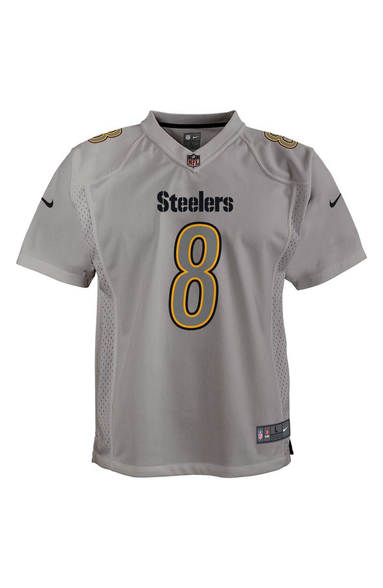Nike Youth Nike Kenny Pickett Gray Pittsburgh Steelers Atmosphere Game Jersey, Alternate, color, 