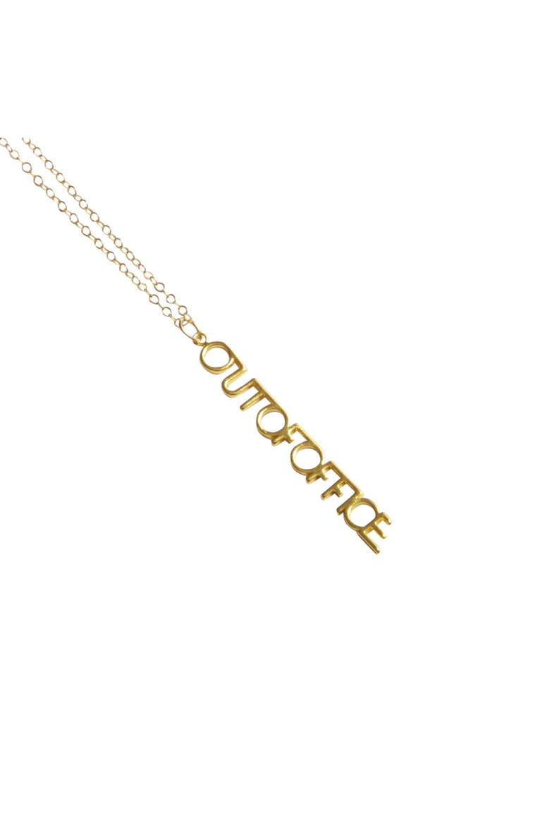 Out Of Office Gold Charm Necklace, Main, color, Gold