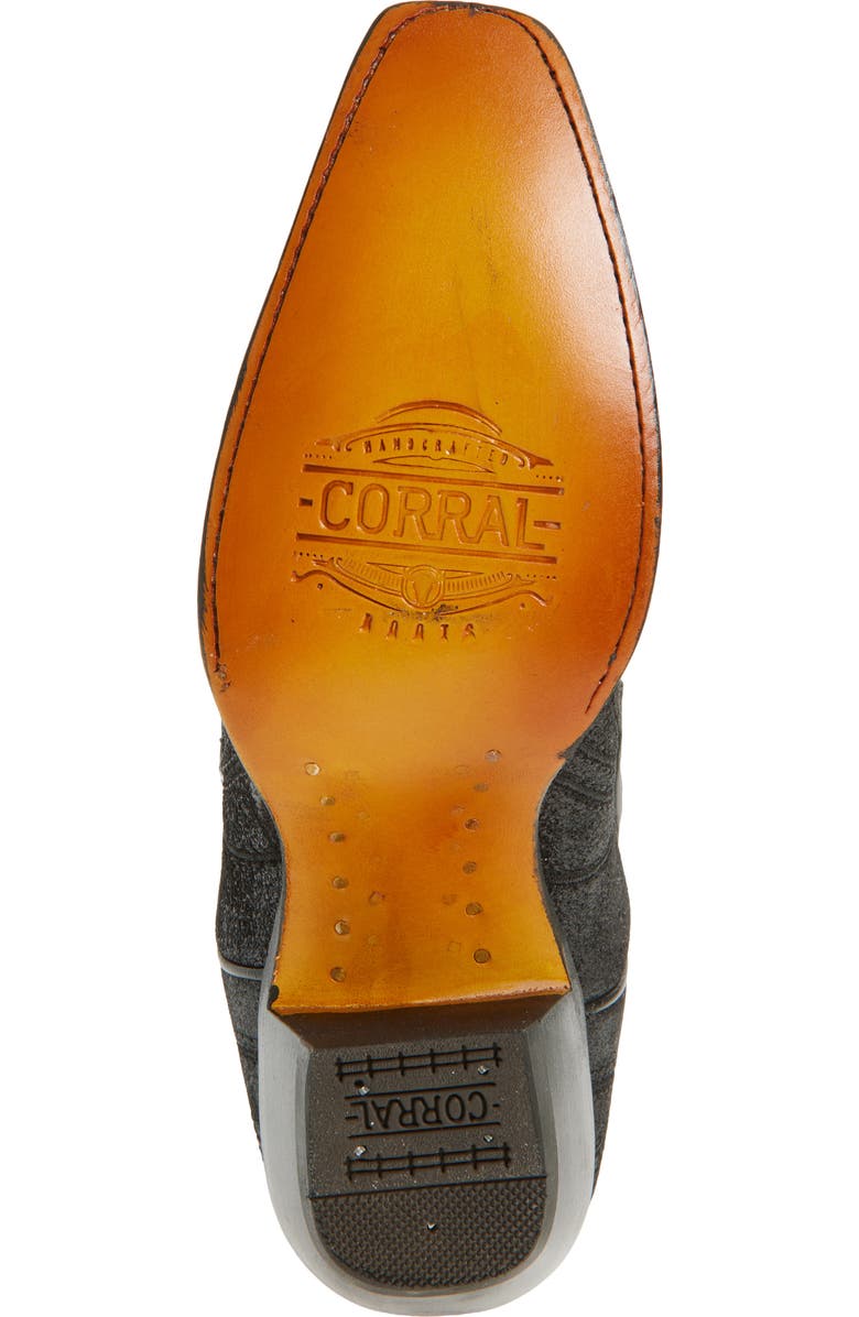 CORRAL Overlay Mid Calf Western Boot, Alternate, color, Black