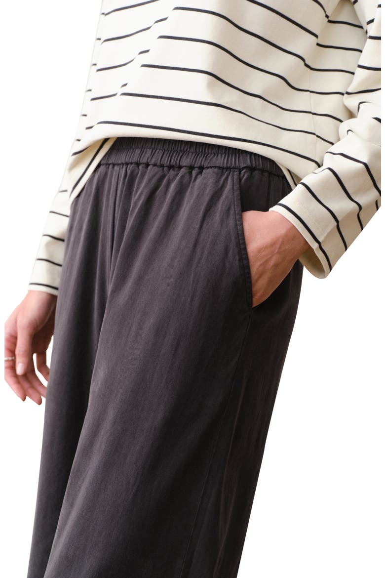 Allison Twill Wide Leg Trouser Pants, Alternate, color, FADED BLACK