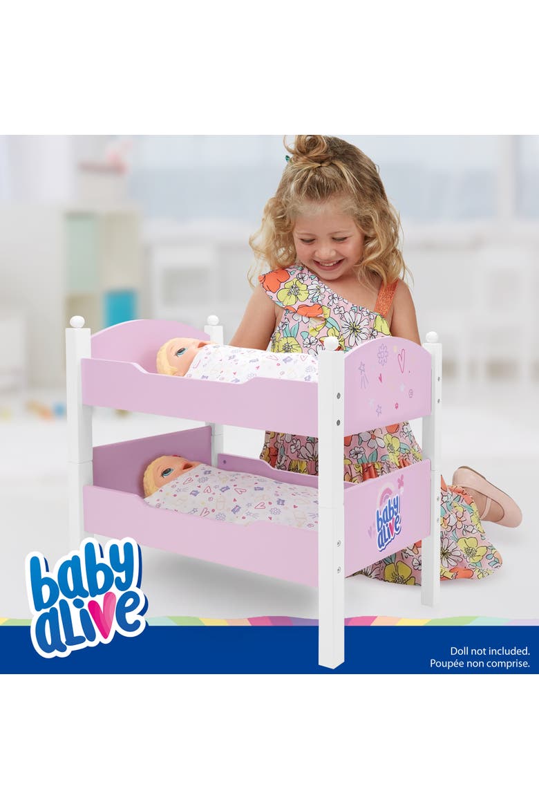 Baby Alive Wooden Doll Bunk Bed, Alternate, color, Multicolored
