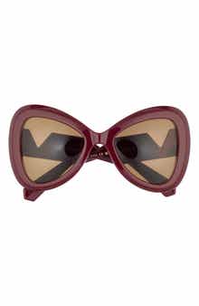 Valentino 55mm Polarized Triangular Sunglasses