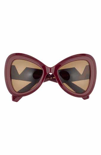 Valentino 55mm Polarized Triangular Sunglasses