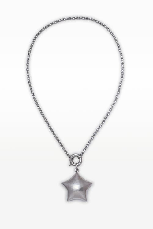 67jewelry Puffed Star Necklace In Metallic