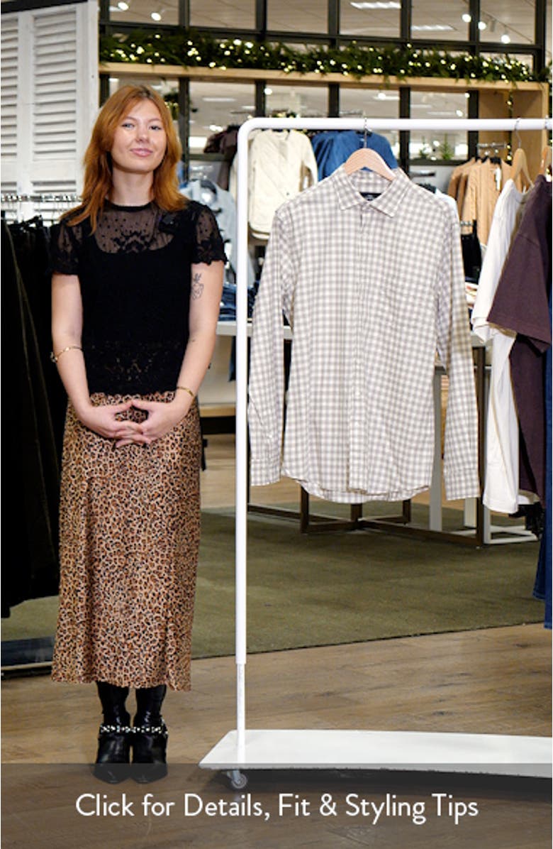 Haydon Gingham Cotton Button-Up Shirt, sales video thumbnail