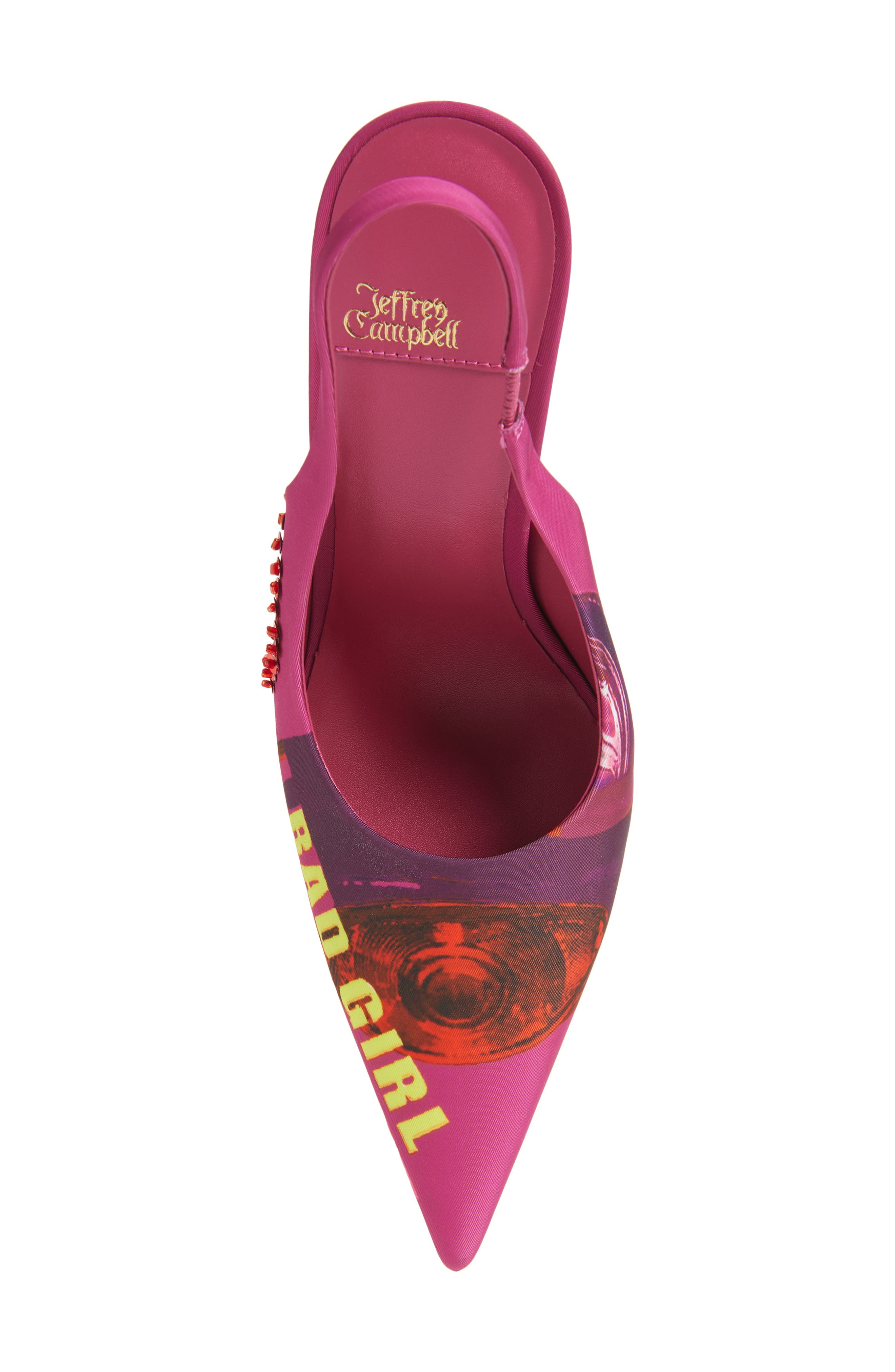 Jeffrey Campbell Surpass Slingback Pointed Toe Pump, Alternate, color, Fuchsia Bad Girl Combo