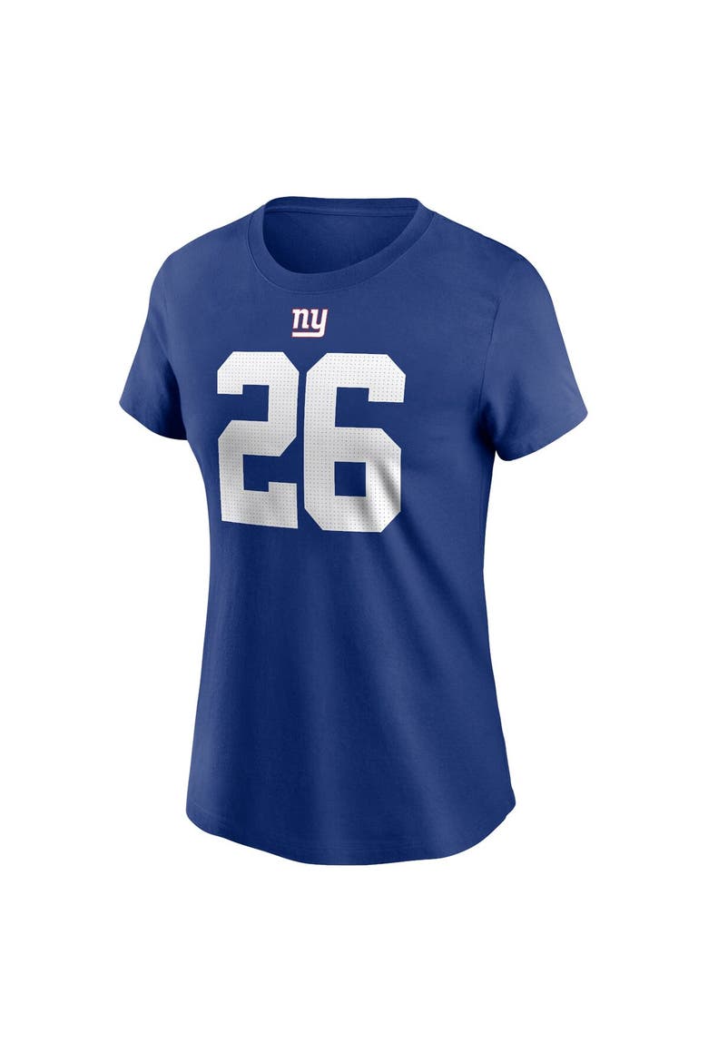 Women's Nike Saquon Barkley Royal New York Giants Player Name & Number T-Shirt, Alternate, color, Royal