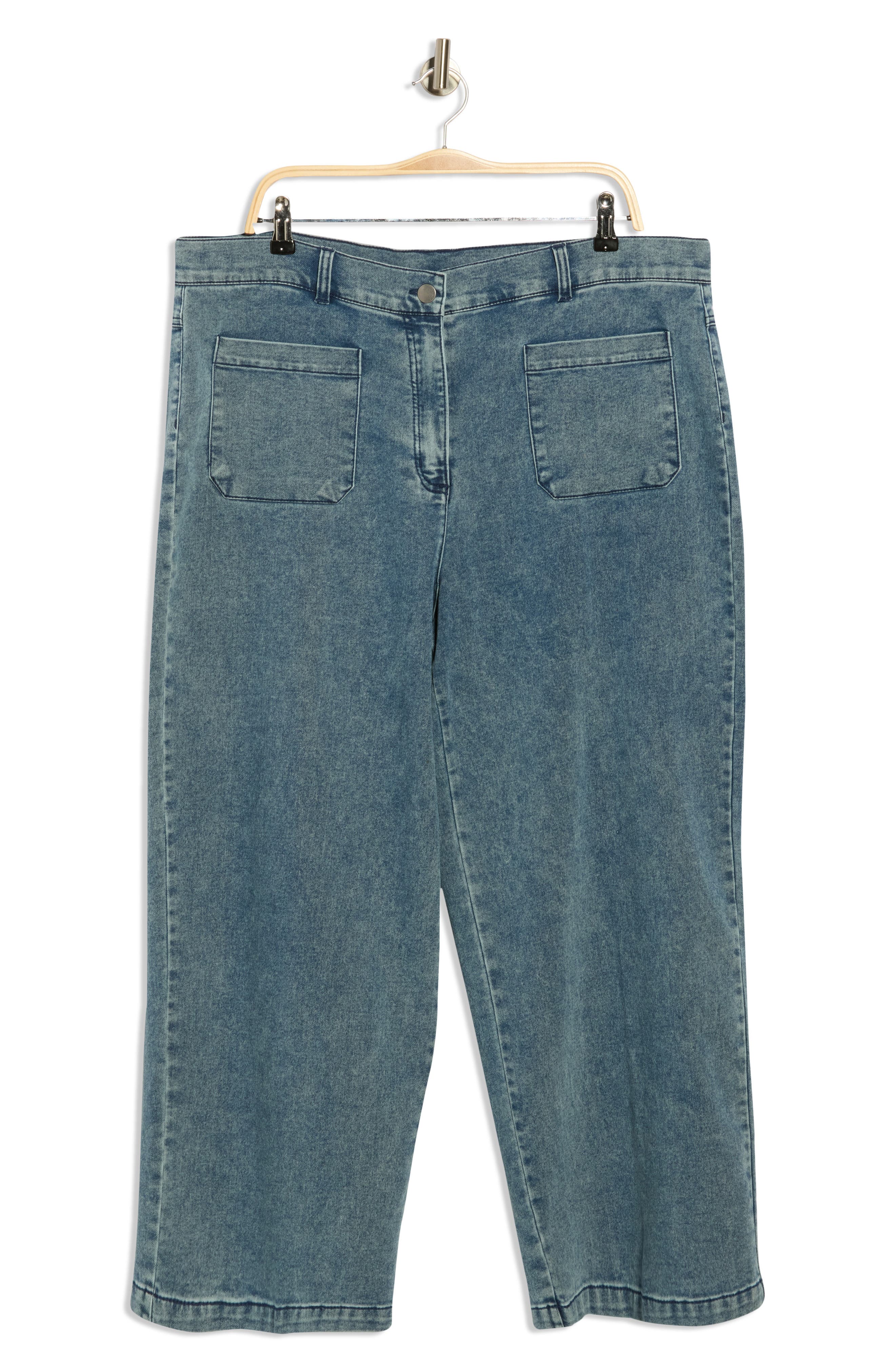 RUBY RD French Terry Denim Look Pants