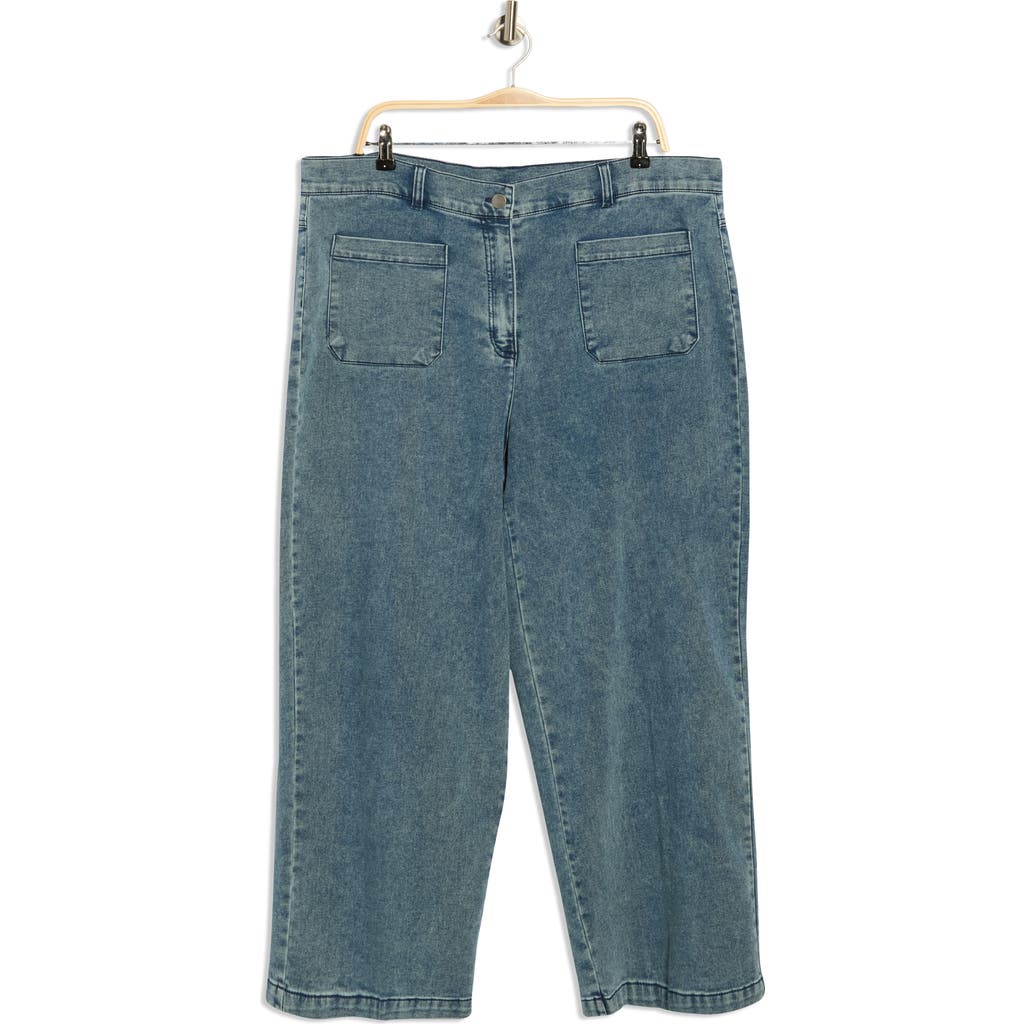 Ruby Rd. Ruby Rd French Terry Denim Look Pants In Blue