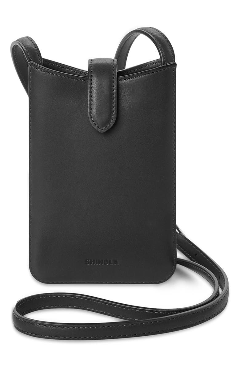 Shinola Bixby Leather Phone Crossbody Bag, Main, color, 