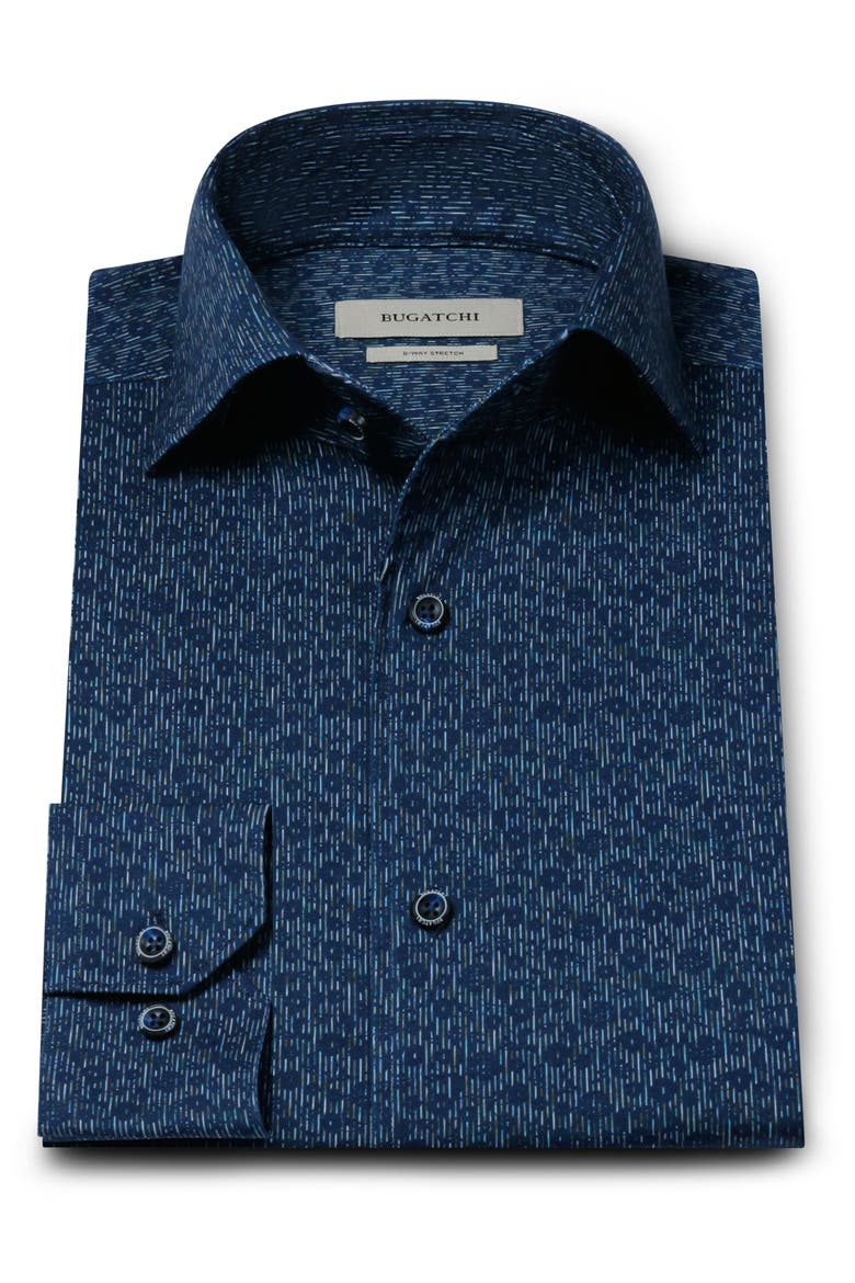 Devon OoohCotton® Print Button-Up Shirt, Alternate, color, NAVY