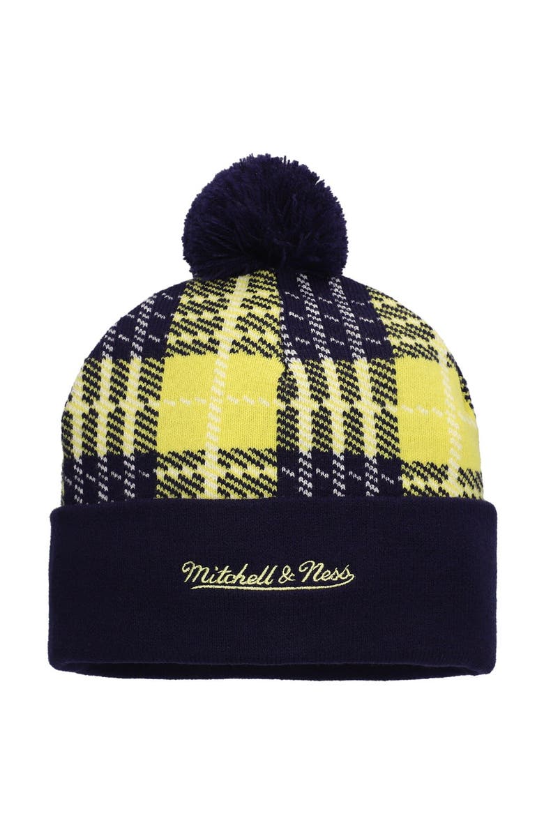 Mitchell & Ness Men's Mitchell & Ness Navy Nashville SC x Johnny Cash Cuffed Knit Hat with Pom, Alternate, color, Navy
