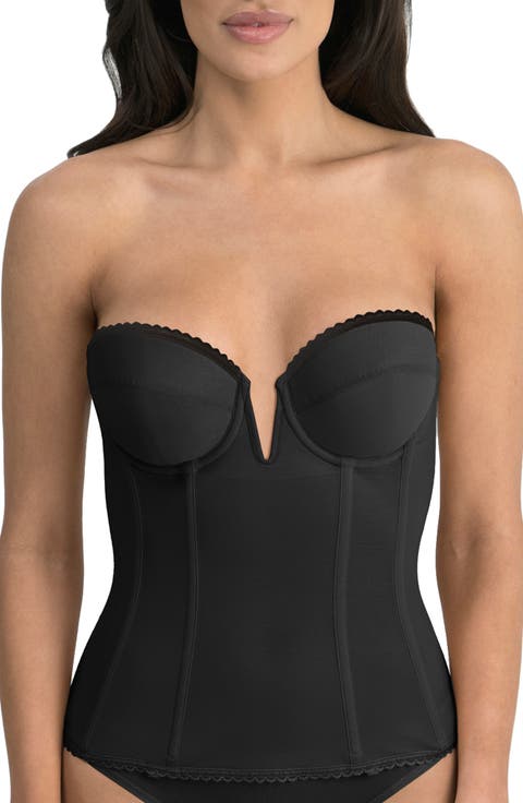 Vivienne Convertible Strapless V Wire Longline Corset Bra