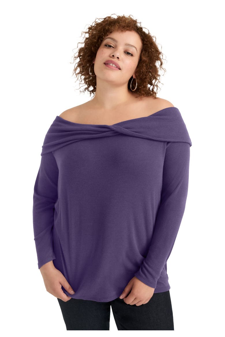 Off The Shoulder Top, Main, color, PURPLE REIGN